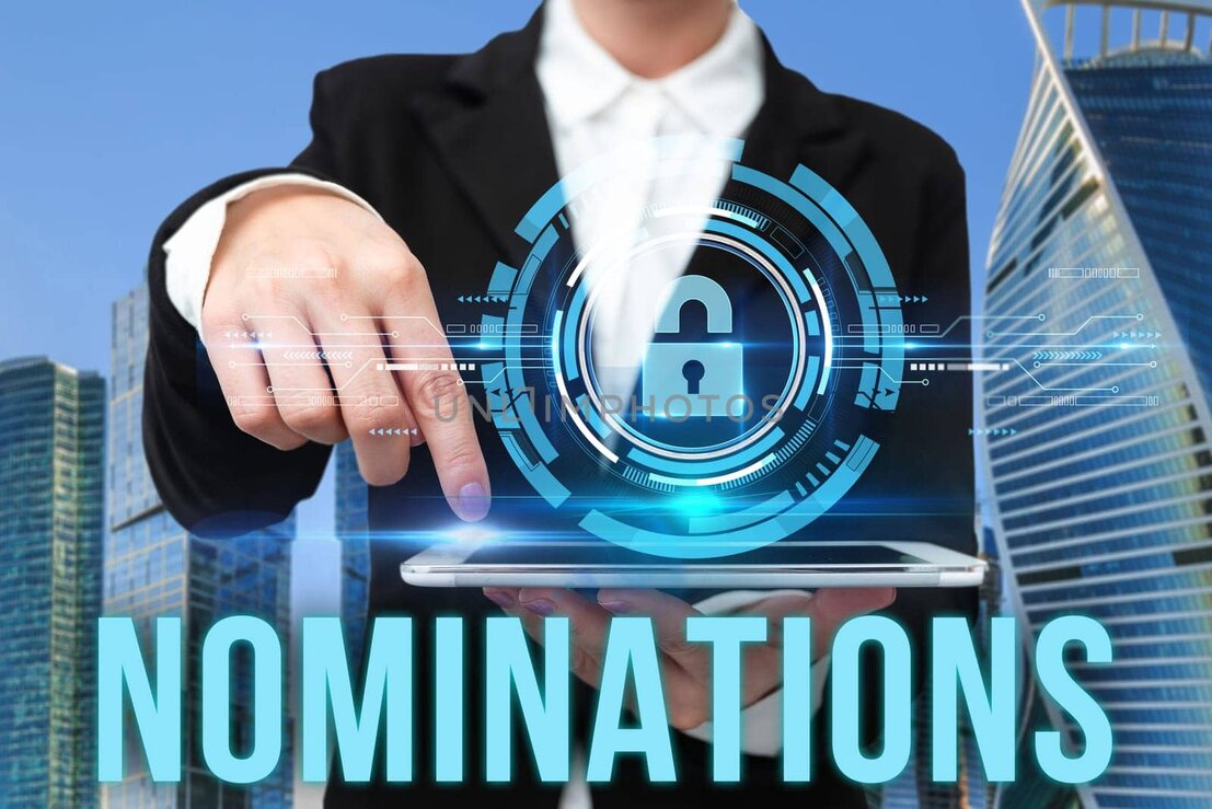 Person completing an online nomination form